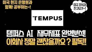 템퍼스AI, 미래는 창창한데.. 현실은?! 재무제표 완벽분석! 제2의 팔란티어가 될수있을까?