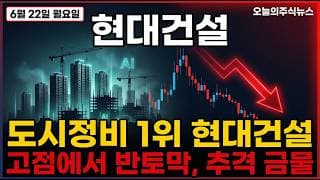 [현대건설 주가 전망] 도시정비 1위 현대건설! 공매도 15퍼센트 주가는 급락! #현대건설주가전망 #현대건설목표가 #현대건설