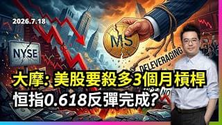 大摩: 美股要殺多3個月槓桿 恒指0.618反彈完成?