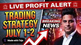 Simple Profit Strategy Today!  GOLD , SILVER, OIL , GAS, NASDAQ, DJ30, DE40 & FTSE Live 1-2 July