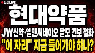 [현대약품 주가 전망] (긴급) JW신약·엘앤씨바이오 탈모 건보 점화! "이 자리" 지금 들어가야 하나?