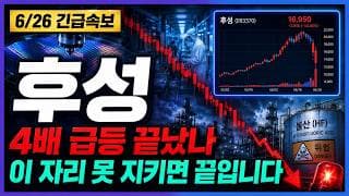 [후성 주가전망] 반도체·불산 쌍끌이 급등 후 첫 급락, 지금이 갈림길 이다!