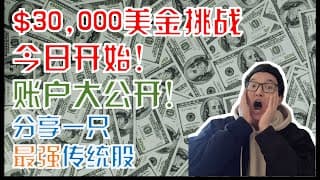 美股股票 | $30,000美金挑战 (E01) 正式开始！ 账户大公开！分享一只最强传统股 【CC字幕】| 美股投资入门 | 美股2020