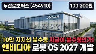 [두산로보틱스] 17만서 10만 43% 급락, 엔비디아 손잡은 로봇 대장 - 목표가는 현재가 수준, 지금이 바닥일까 #두산로보틱스