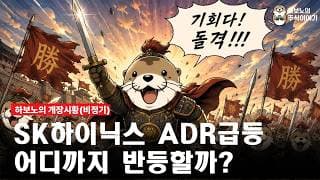 [개장시황] SK하이닉스 ADR 급등! 330달러 목표주가. 어디까지 반등할까?