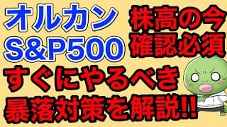 【重要】対策しておけば暴落は怖くない【オルカン/S&P500】