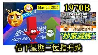 第1970B集 [估下星期二恆指升跌] 雖然中證監出手整頓香港，但外圍環境突然變得明朗化，油價下跌，令到其他股市做好，將香港原本緊張嘅氣氛，突然間中和咗！到底聽日恆指會升定跌呢？好緊張想知道！