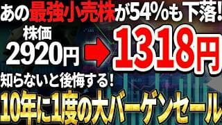 【暴落バーゲン】高値から最大半額！決算発表後に叩き売りされている大型優良株5選！