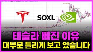 테슬라 빠진 이유 대부분 틀리게 보고 있습니다. (SOXL 엔비디아 오라클 알파벳 팔란티어테크 마이크론 스트래티지