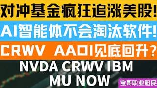 对冲基金疯狂追涨美股! AI智能体不会淘汰软件! CRWV AAOI见底回升? NVDA MU NOW IBM RKLB！06012026 #美股 #股票 #美股分析 #投資