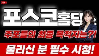 [포스코홀딩스 주가전망] 주포들의 최종 목적지는? 물리신 분 필수시청!