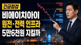 [비에이치아이 주가 전망] 원전 모멘텀보다 5만6천원 지지가 먼저입니다 #비에이치아이주가전망 #비에이치아이목표가 #비에이치아이