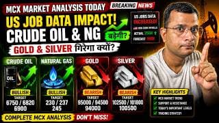 Crude Oil, Natural Gas, Gold & Silver Analysis Today | US Jobs Data Impact on MCX Market
