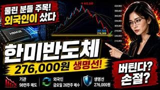 [한미반도체 주가 전망] 276,000원 깨지면 진공 추락? 한미반도체 물린 사람이 봐야할 전략! #한미반도체