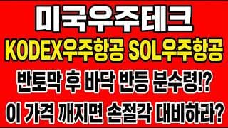 [TIGER 미국우주테크 주가전망] 반토막 후 바닥 반등 분수령!? "이 가격 깨지면 손절각 대비하라?"