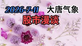 2026-7-11-大唐气象股市漫谈 | 海力士估值 | SpaceX | 未来市场走势