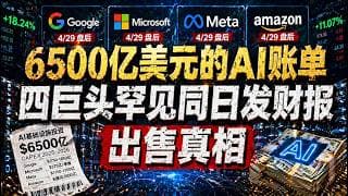 四大科技巨头同夜交卷——这不是普通财报季，这是AI最强主线的终极考试！#美股 #投资 #财经