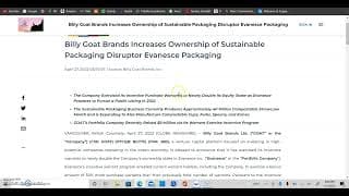 Billy Goat Brands Ltd (BGTTF) - Early Bird Gets The Worm ?