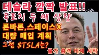 터질게 터진다! 물가 충격 본격적으로 시작! CPI 쇼크, 3년래 최악 / 테슬라 깜짝 발표! 목표치 두 배 상향 / 론바론, 스페이스X 대량 매입 계획! $TSLA 인터뷰