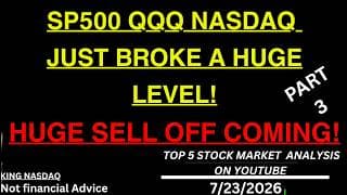 GOOGLE HAD A BAD EARNING? SP500 QQQ HUGE SELL OFF DAYS AWAY? Let's Talk About It....- apple Tesla