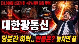 [대한광통신 주가 전망] 당분간은 "하락" 입니다.. 반등은? #대한광통신주가전망 #대한광통신목표가 #대한광통신