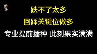 趋势可以提前预判，跟着节奏，中途逢低入场做多，接下来的多头需耐心谨慎。