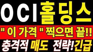 [OCI홀딩스 주가전망] 많이 힘드시죠? 손절을 준비한다면 이 영상까진 보고 결정하세요 "초긴장" ⚠️ D-3일