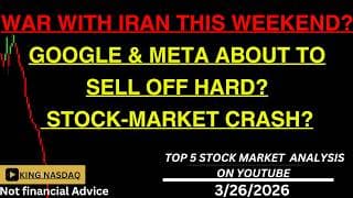 WAR WITH IRAN THIS WEEKEND? GOOGLE & META ABOUT TO SELL OFF HARD WITH THE LAWSUIT? STOCKMARKET CRASH