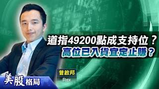 【美股格局】大市短期料健康調整？道指49200點或有支持？早已買貨可續放紙鳶？(嘉賓：曾啟邦 Rex) 04.06.2026｜#美股｜#標指｜#納指｜#道指｜#美匯指數