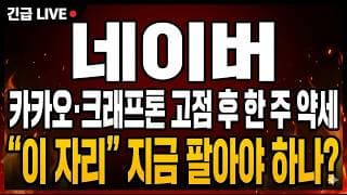 [네이버 주가 전망] (긴급) 카카오·크래프톤 고점 후 한 주 약세! "이 자리" 지금 팔아야 하나?