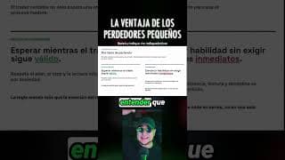 La ventaja de los perdedores pequeños #trading