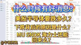 什么时候有好消息？美股半导体还要跌么？下跌背后的原因是什么？MU、SNDK、海力士还能回来么？