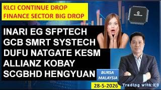 Daily KLSE BURSA UPDATE | 28-5-2026 | KLCI CONTINUE DROP | FINANCE SECTOR BIG DROP | INARI EG