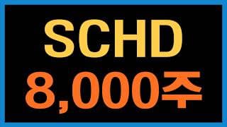 SCHD를 8,000주 이상 모으면 DGRO 생각이 안나실거에요