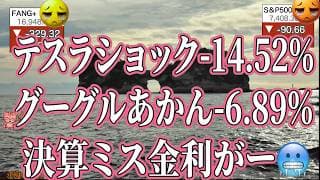 【えぐい決算結果】テスラ暴落＆Google惨敗…AI投資のやり過ぎでハイテク株崩壊！？M7・MEGA10直撃の衝撃 FANG+,NASDAQ100,ゴールドはどうだ？【米国株ニュース 新NISA応援】