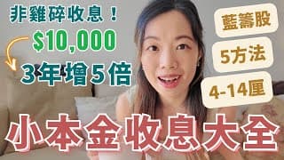 $10,000 以下買齊穩陣藍籌股收息4-14厘的五大方法！再見雞碎利息 #收息投資 #財女 #小額投資 #投資教學
