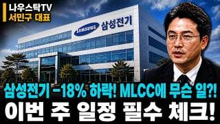 [삼성전기] 삼성전기 -18% 하락 MLCC에 무슨 일이?! 이번 주 일정 필수 체크!  #삼성전기