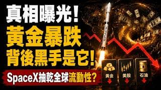 黃金暴跌真相：為什麼偏偏是這一週黃金暴跌？ SpaceX上市、日本升息、聯準會開會三顆炸彈同時引爆！SpaceX IPO 正在抽乾全球流動性？沒人敢說的資金黑洞