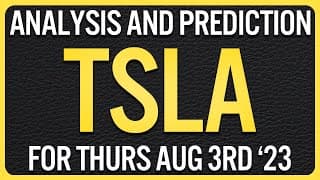 TSLA Stock Price Analysis - Tesla Stock Price Prediction for Tomorrow Thursday August 3rd