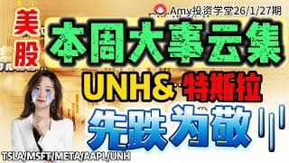 股票|美股|💥美股本周大事云集！四大科技股财报在即如何逆势抄底？ ⭐ 【美股26.01.27盘前展望】#美股#股票#tsla    #sndk #msft  #meta #aapl #UNH#cost
