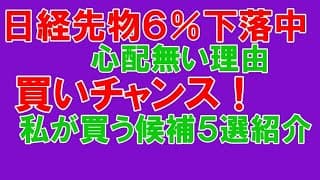 買いチャンス！心配ない理由と私の買い候補銘柄