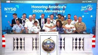 The NYSE welcomes U.S. and global military leaders to celebrate America’s 250th anniversary!