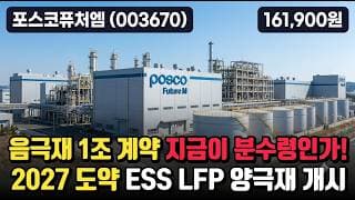 [포스코퓨처엠] 고점 대비 반토막, 신저가 딛고 반등 - 음극재 관세 수혜 노려볼까? #포스코퓨처엠
