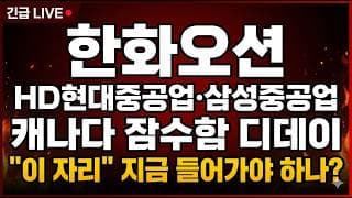 [한화오션 주가 전망] (긴급) HD현대중공업·삼성중공업 캐나다 잠수함 수주 디데이! "이 자리" 지금 들어가야 하나?