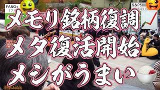 メモリ銘柄復調、メタも上ならFANG+ニッコリよ！アメリカイラン悲観後退、原油は下がり、金利も下がる。それを見たゴールド上昇 仕込むか【米国株ニュース 新NISA攻略】