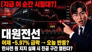 [대원전선 주가 전망] 오늘 하락 진짜인가 데드캣인가 갈림길 자리 #대원전선