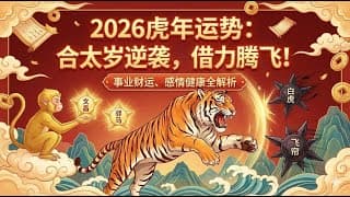 026年属虎人运势全解析：合太岁逆袭，借力腾飞，事业财运、感情健康深度指南！