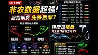 非农数据超预期 股指期货可能先跌后涨  特斯拉横盘马上就能有方向了