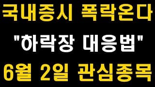 (주식) 국내증시 폭락온다, 하락장 대응방법, 6월 2일 관심종목, 삼성전자 주가전망 (LG화학, SK하이닉스, 현대차, 삼성바이오, 카카오, 셀트리온, 네이버, 배당주, ETF)