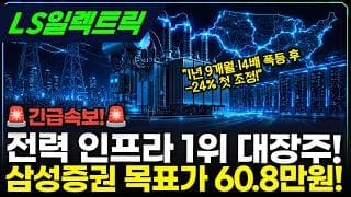 [LS일렉트릭] 14배 폭등 후 첫 조정! AI 데이터센터 시간이 왔다 #LS일렉트릭